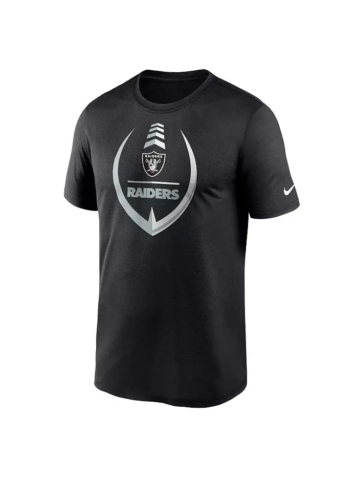 Мужская черная футболка Las Vegas Raiders Icon Legend Performance Nike — изображение 3 из 3
