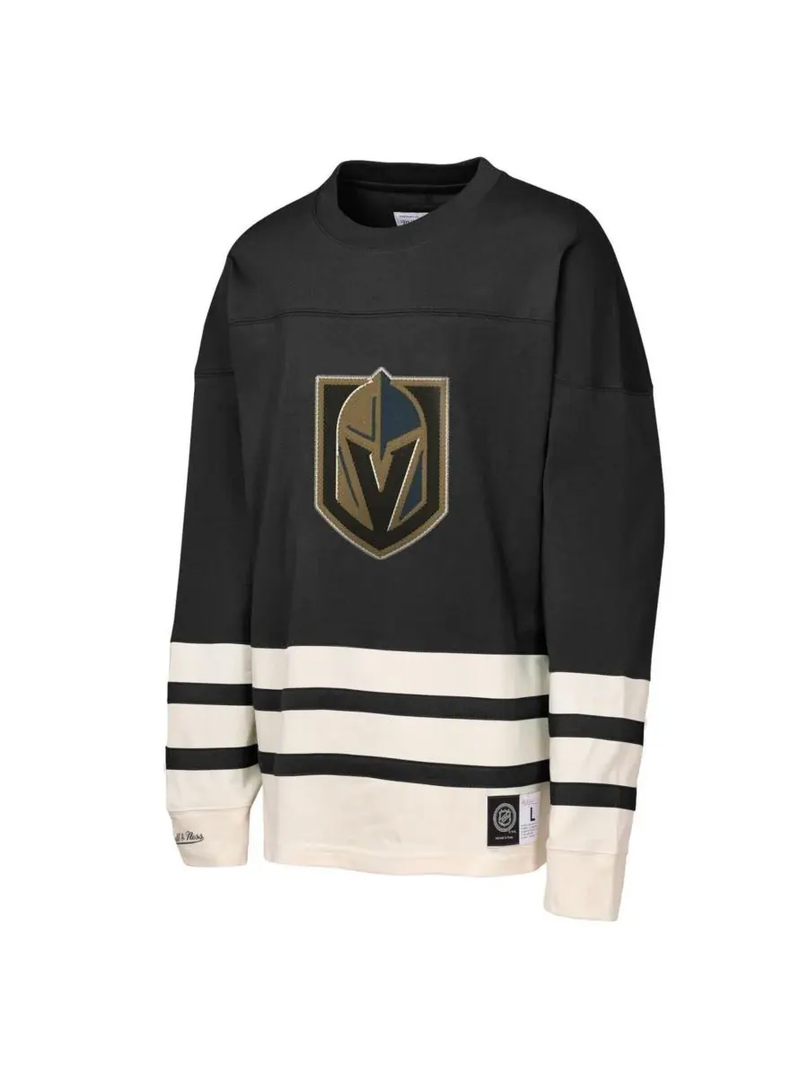 Mitchell & Ness Детская футболка с длинными рукавами Black Vegas Golden Knights Chainstitch — изображение 3 из 3, черный