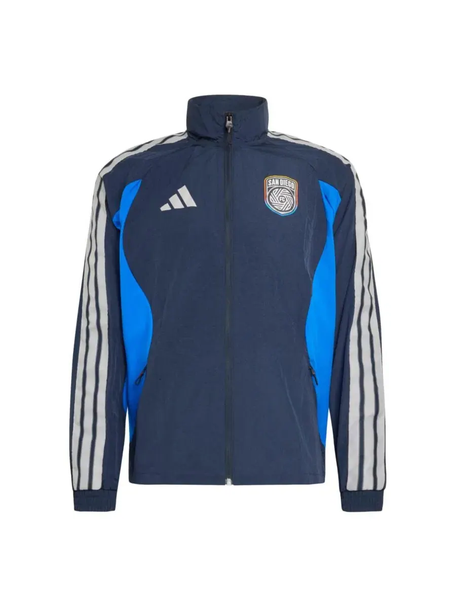 Ветровка-реглан с полноценной молнией San Diego FC 2026 Anthem Raglan Full-Zip Jacket adidas — изображение 2 из 4