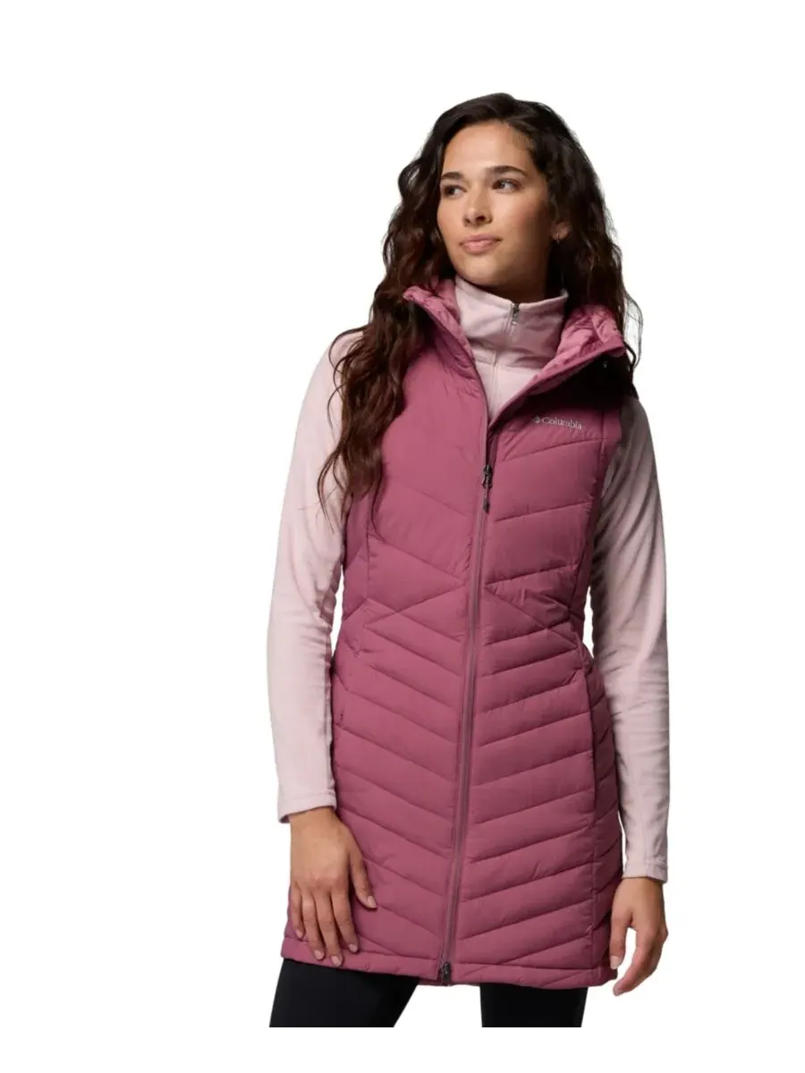 Женский длинный утепленный жилет-пуховик Joy Peak II Columbia, Antique Mauve