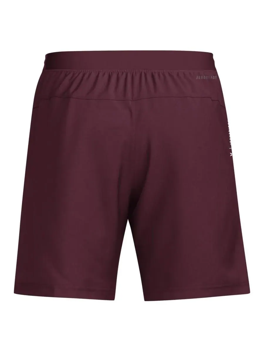 Adidas Мужские бордовые тренировочные шорты AEROREADY с символикой команды Texas AM Aggies — изображение 3 из 3, коричневый
