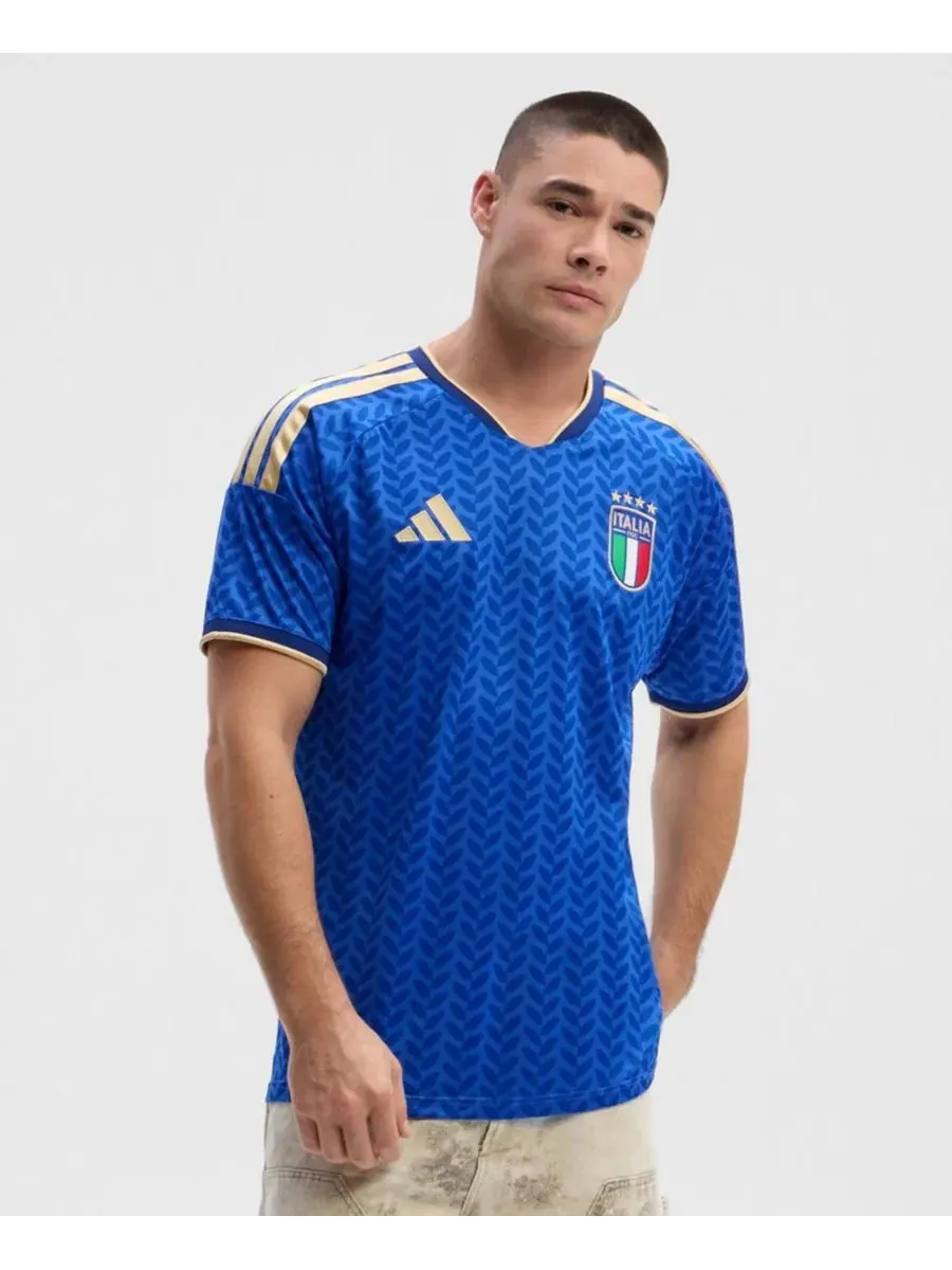 Футболка-джерси с длинным рукавом, с принтом, Italy National Team Replica Jersey adidas