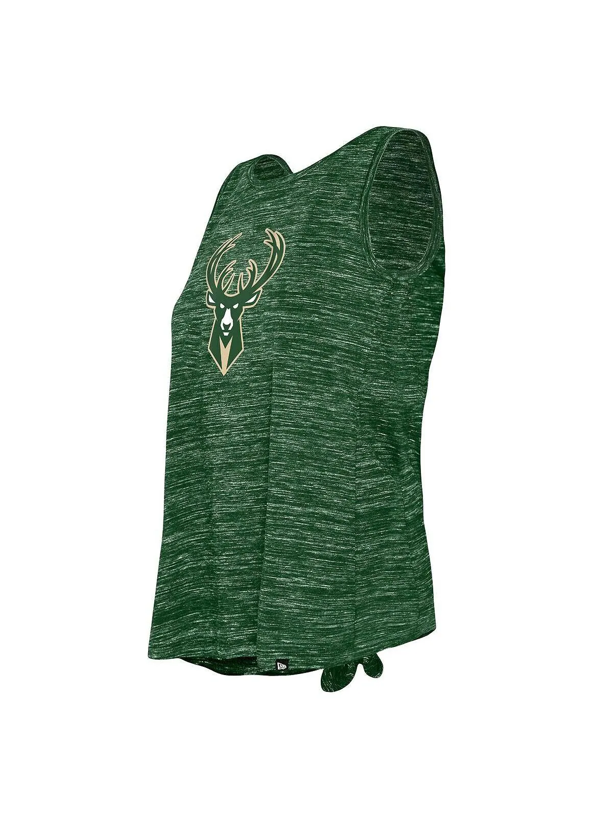 Женская зеленая майка Hunter Milwaukee Bucks Space Dye Active New Era — изображение 2 из 2, зеленый