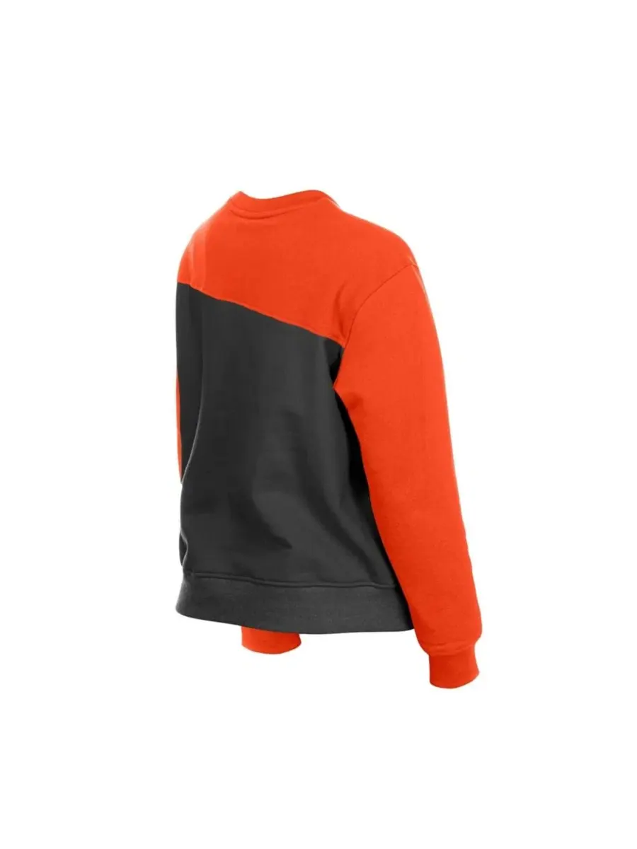 Женский свитшот New Era Baltimore Orioles Gameday Color Block Fleece Graphic — изображение 4 из 4, серый оранжевый
