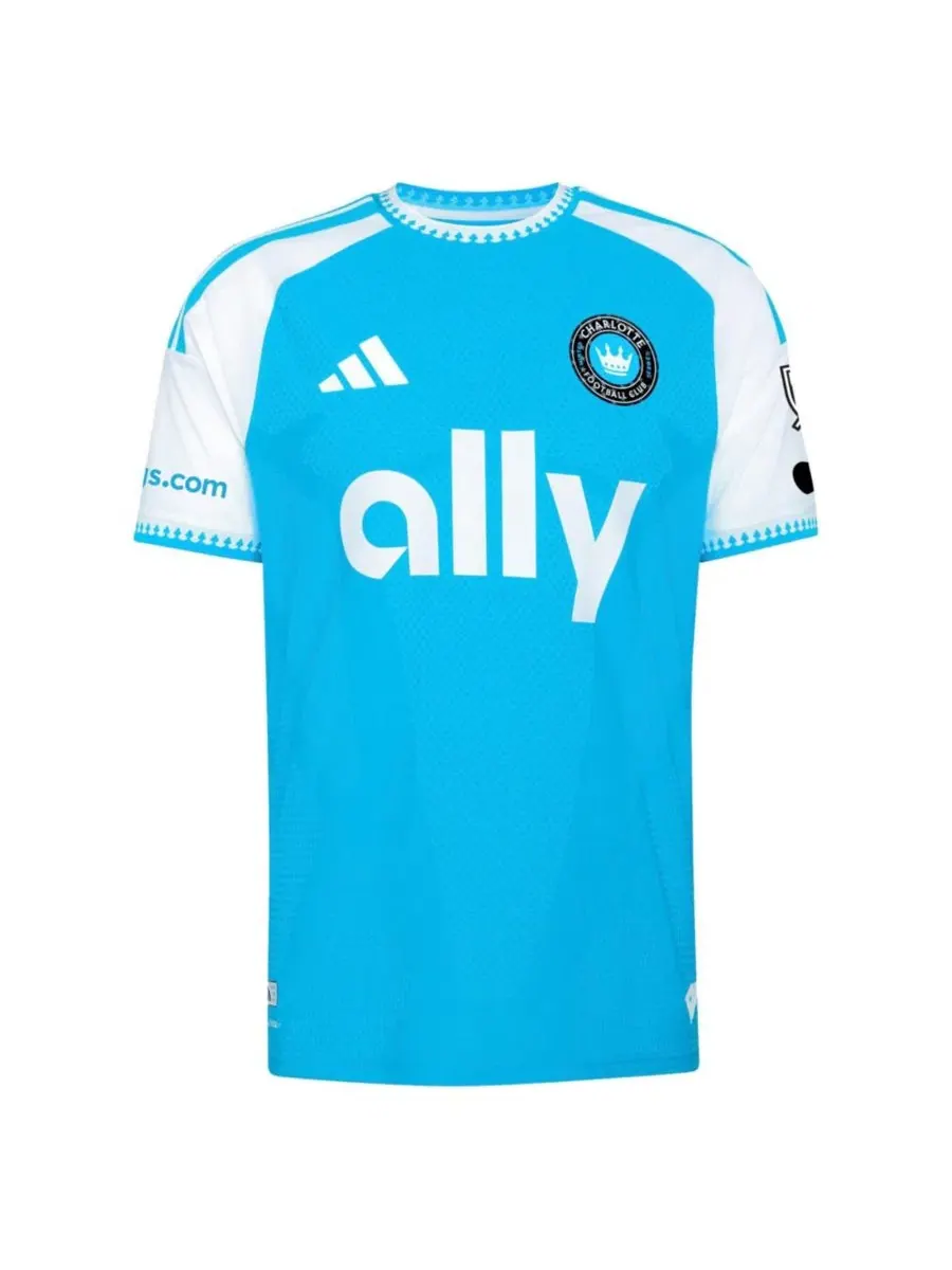 Футболка с длинным рукавом Pep Biel Blue Charlotte FC 2026 Carolina Kit: Crowns Up On-Field — изображение 3 из 3, синий