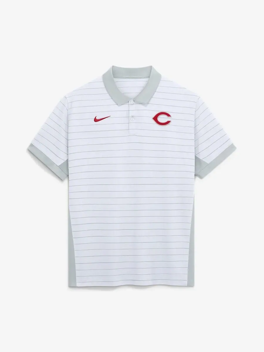 Поло Nike Cincinnati Reds Authentic Collection Striped Victory Dri-FIT
