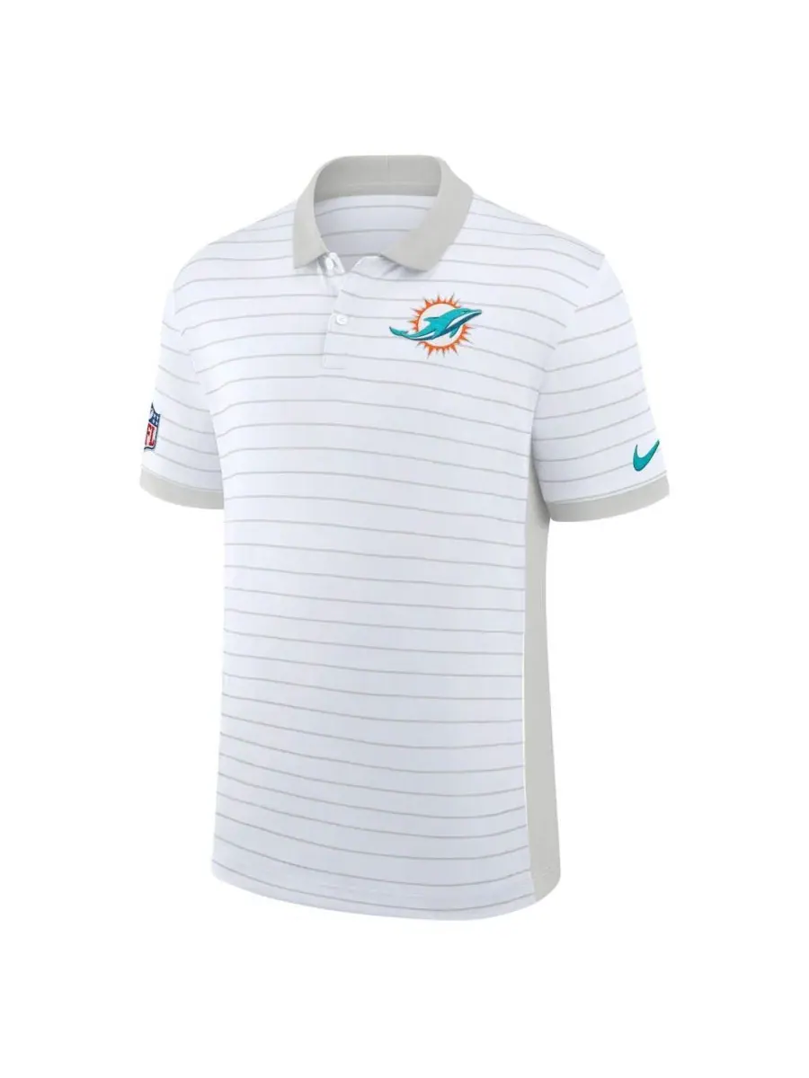 Мужское поло Nike Miami Dolphins с технологией Dri-FIT — изображение 2 из 3, белый