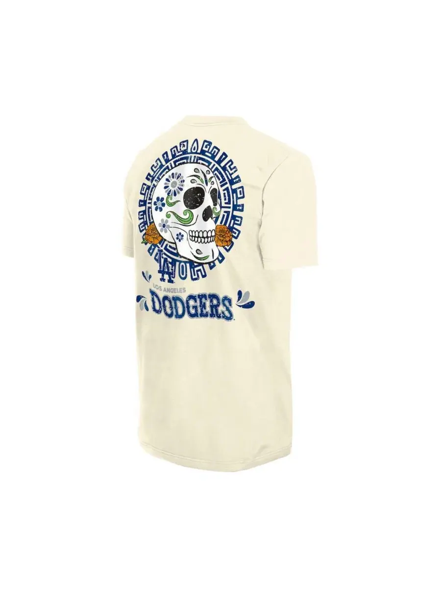 Футболка с принтом Dia de los Muertos Los Angeles Dodgers New Era — изображение 2 из 4, прозрачный