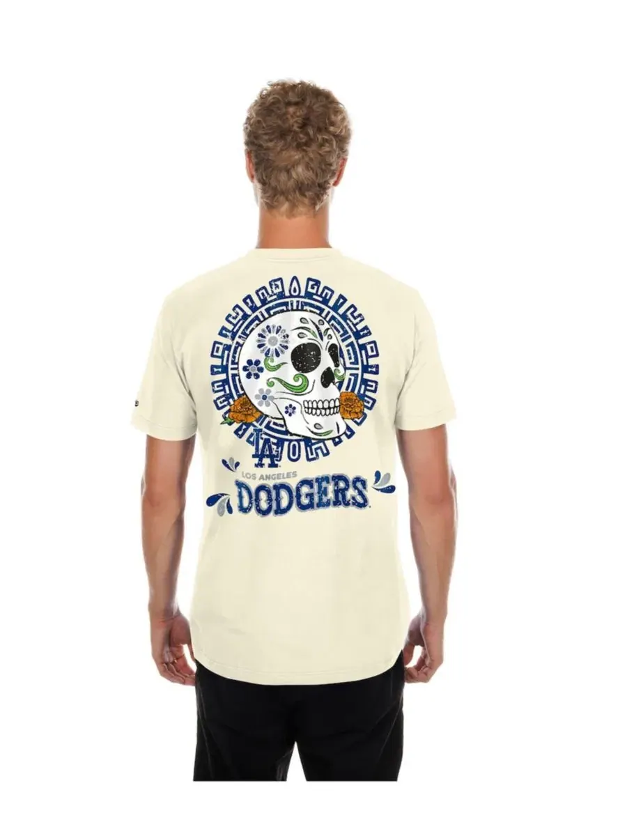Футболка с принтом Dia de los Muertos Los Angeles Dodgers New Era — изображение 4 из 4, прозрачный