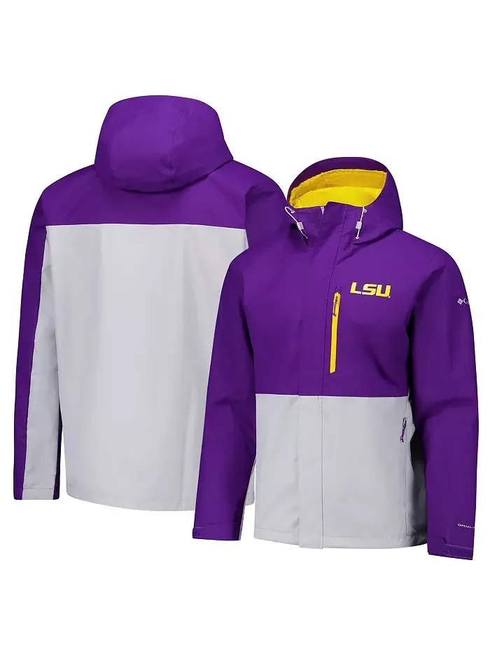 Мужская фиолетовая куртка LSU Tigers Field Bound Omni-Tech на молнии Columbia
