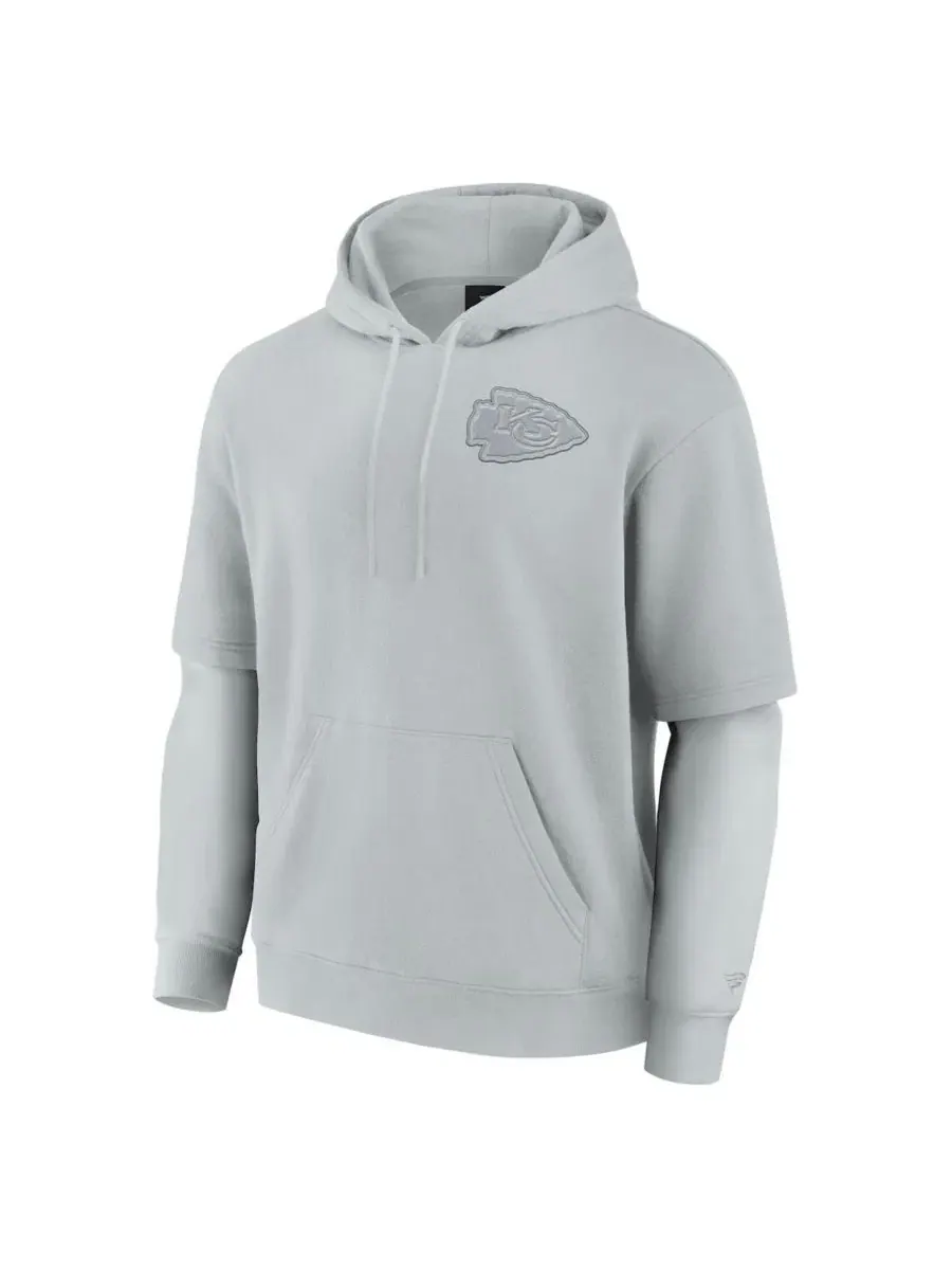 Худи с капюшоном Kansas City Chiefs Elements Sleek Fanatics — изображение 2 из 3, серый