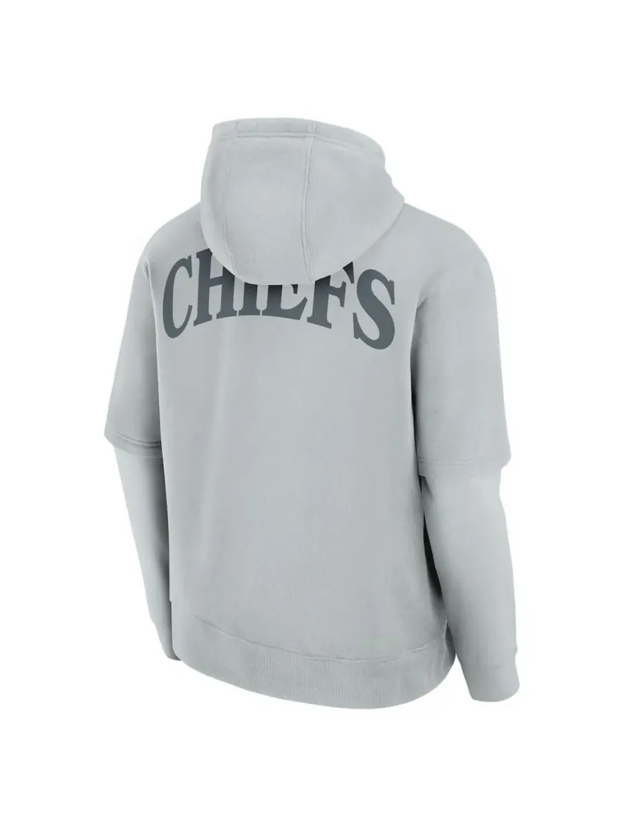 Худи с капюшоном Kansas City Chiefs Elements Sleek Fanatics — изображение 3 из 3, серый