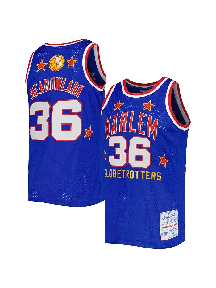 Мужская баскетбольная майка Swingman Meadowlark Lemon Royal Harlem Globetrotters Rings & Crwns