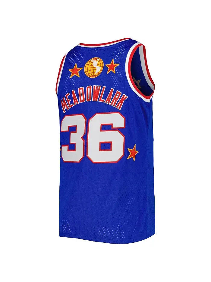 Мужская баскетбольная майка Swingman Meadowlark Lemon Royal Harlem Globetrotters Rings & Crwns — изображение 3 из 3