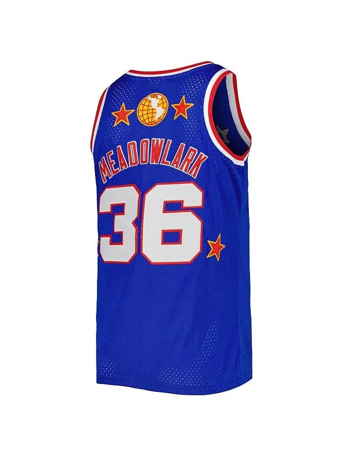 Мужское джерси Meadowlark Lemon Royal Harlem Globetrotters Swingman Rings & Crwns — изображение 3 из 3, королевский