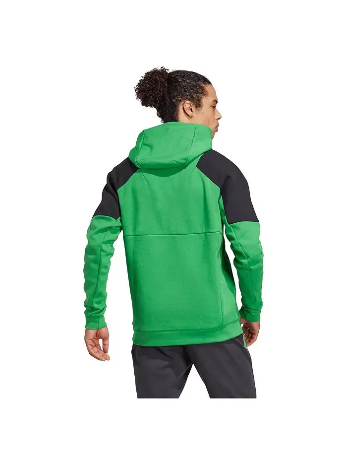 Мужская зеленая толстовка с капюшоном Austin FC 2023 Player Travel Pullover Hoodie adidas — изображение 2 из 2