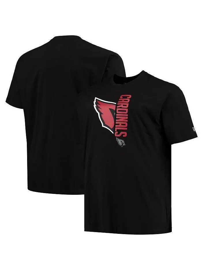 Мужская черная футболка Arizona Cardinals Big and Tall 2-Hit New Era