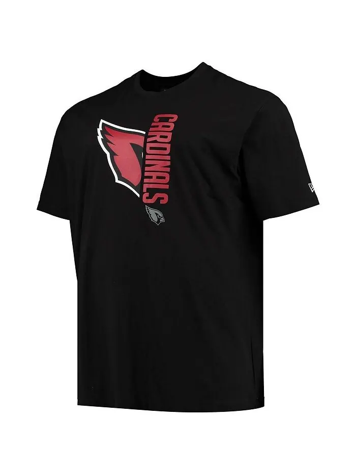 Мужская черная футболка Arizona Cardinals Big and Tall 2-Hit New Era — изображение 2 из 2, черный
