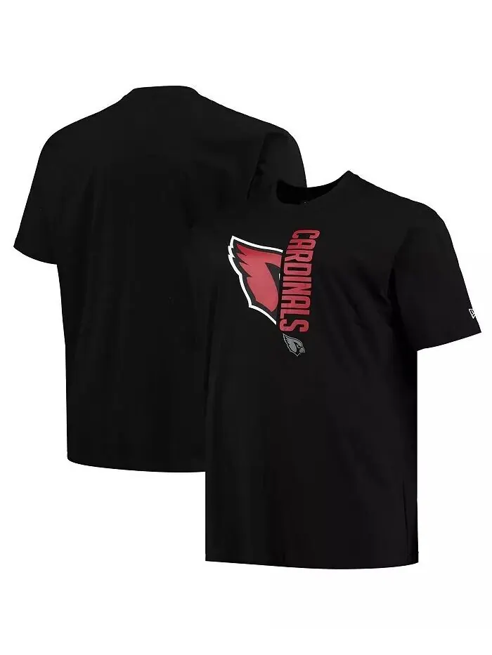 Мужская черная футболка Arizona Cardinals Big and Tall 2-Hit New Era — изображение 2 из 3