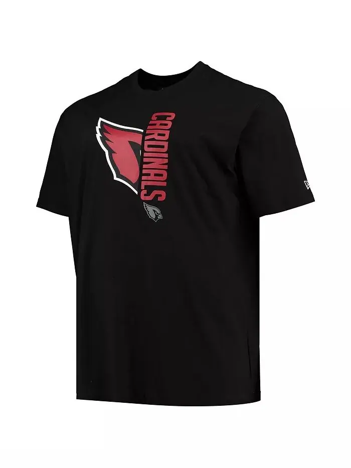 Мужская черная футболка Arizona Cardinals Big and Tall 2-Hit New Era — изображение 3 из 3