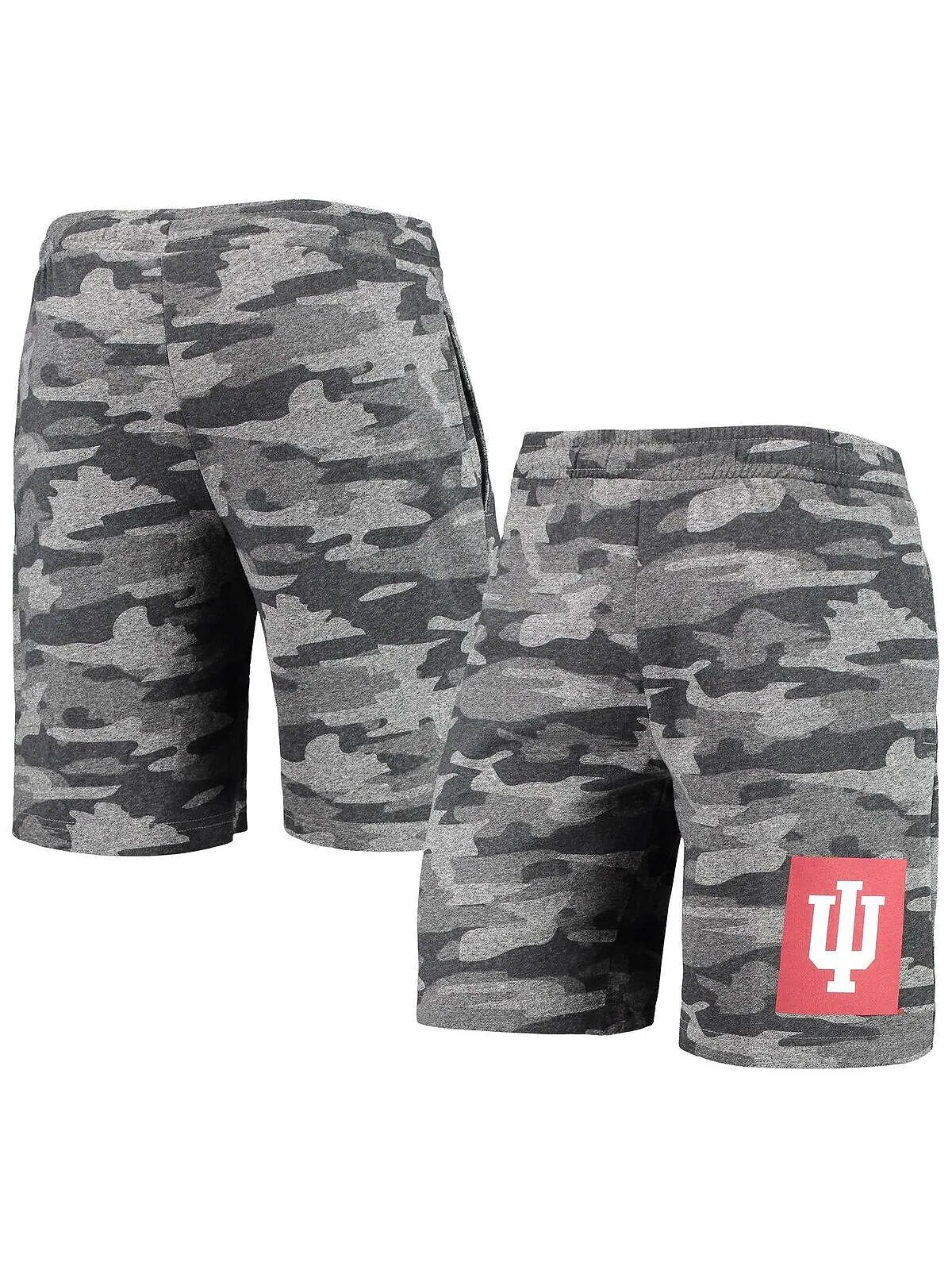 Мужские угольно-серые шорты indiana hoosiers camo backup terry jam lounge shorts Concepts Sport — изображение 3 из 5