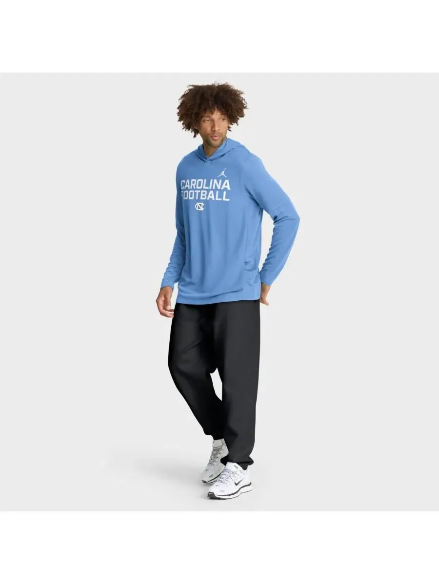 Jordan Мужская толстовка с длинным рукавом цвета Carolina Blue с символикой North Carolina Tar — изображение 5 из 5, синий
