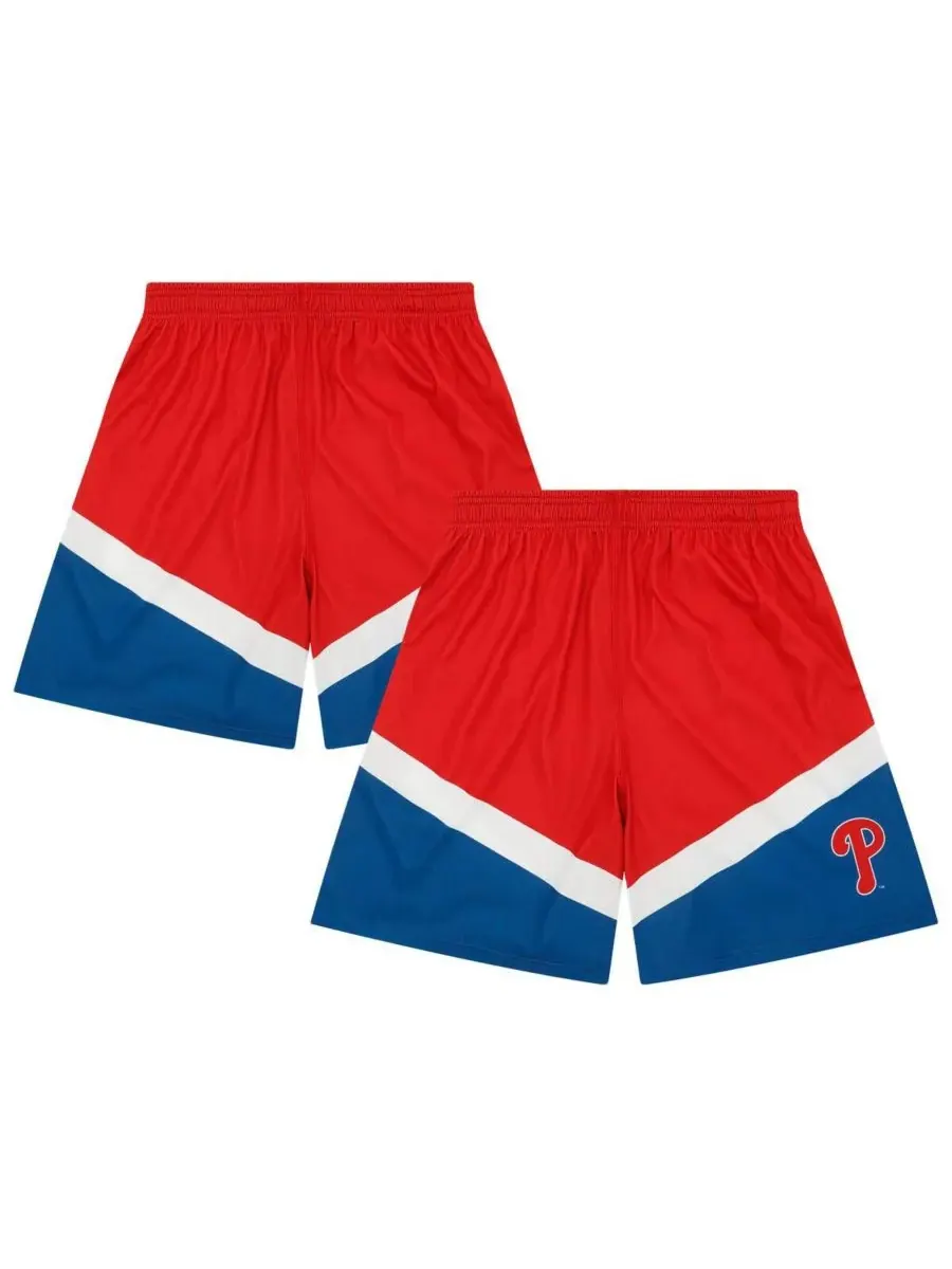 FOCO Мужские красные шорты Philadelphia Phillies с цветными блоками