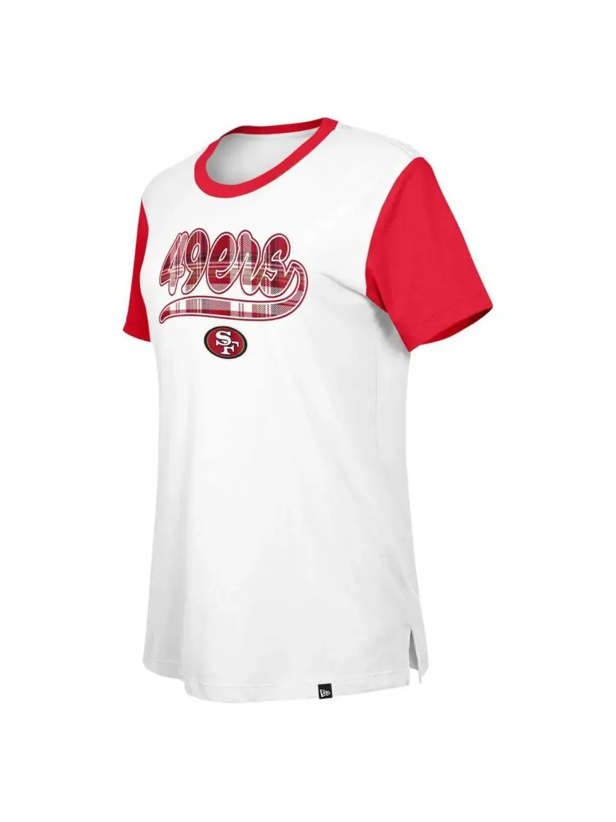 New Era Женская футболка San Francisco 49ers "3rd Down" белого/алого цвета — изображение 3 из 3, белый