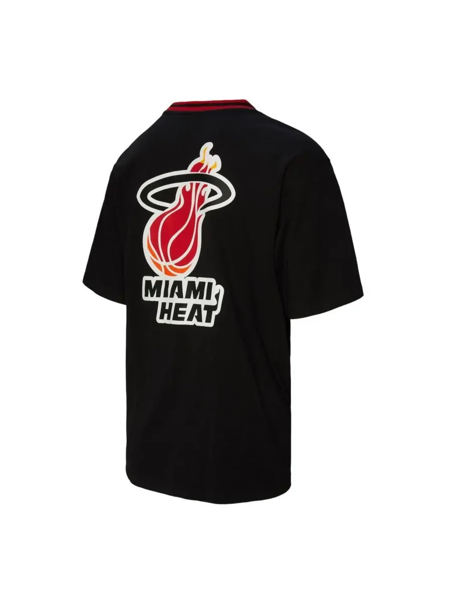 Mitchell & Ness Мужская и женская черная футболка Miami Heat Playmaker с винтажным логотипом — изображение 5 из 5, черный