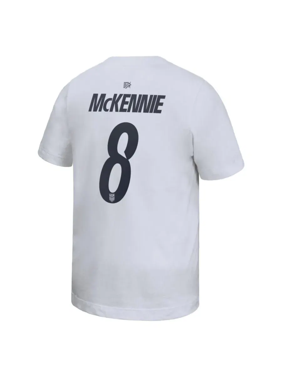 Футболка с именем и номером Weston McKennie Nike — изображение 2 из 3, белый