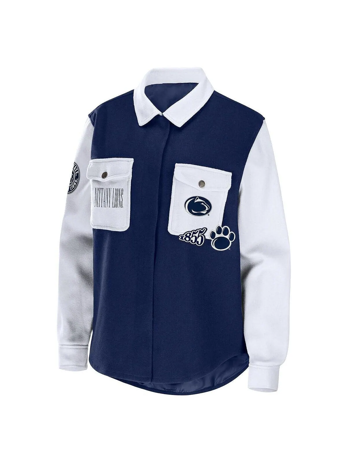 Женская темно-синяя куртка-рубашка на пуговицах Penn State Nittany Lions WEAR by Erin Andrews — изображение 3 из 4