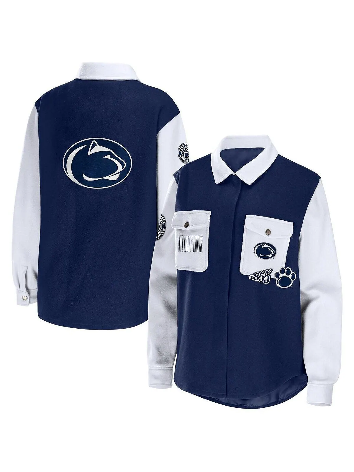 Женская темно-синяя куртка-рубашка на пуговицах Penn State Nittany Lions WEAR by Erin Andrews — изображение 4 из 4