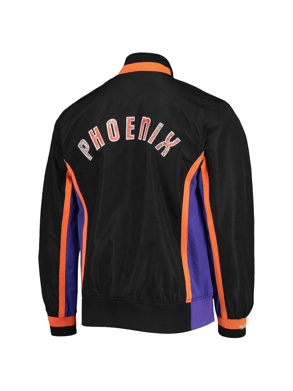 Мужская куртка Phoenix Suns Black Hardwood Classics, 75th Anniversary, аутентичная разминочная — изображение 3 из 4, черный