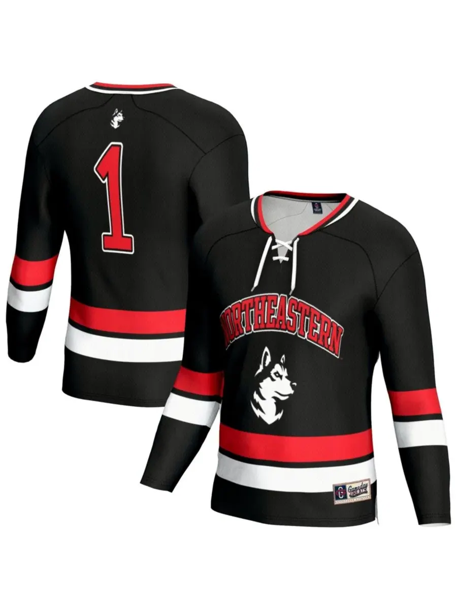Хоккейная футболка Northeastern Huskies Lightweight Hockey Fashion Jersey Gameday Greats — черный
