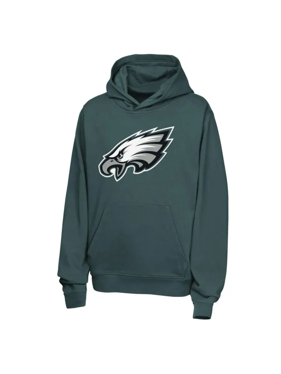 Худи с принтом Jalen Hurts Midnight Green Philadelphia Eagles Name & Number Club Fleece Nike — изображение 3 из 3, зеленый