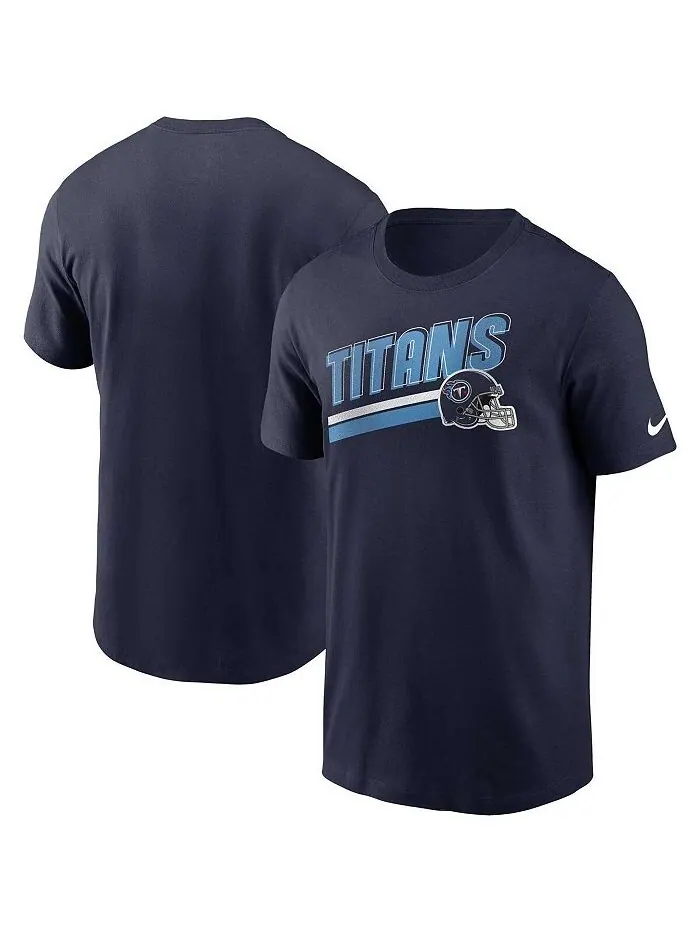 Мужская темно-синяя футболка Tennessee Titans Essential Blitz Lockup Nike