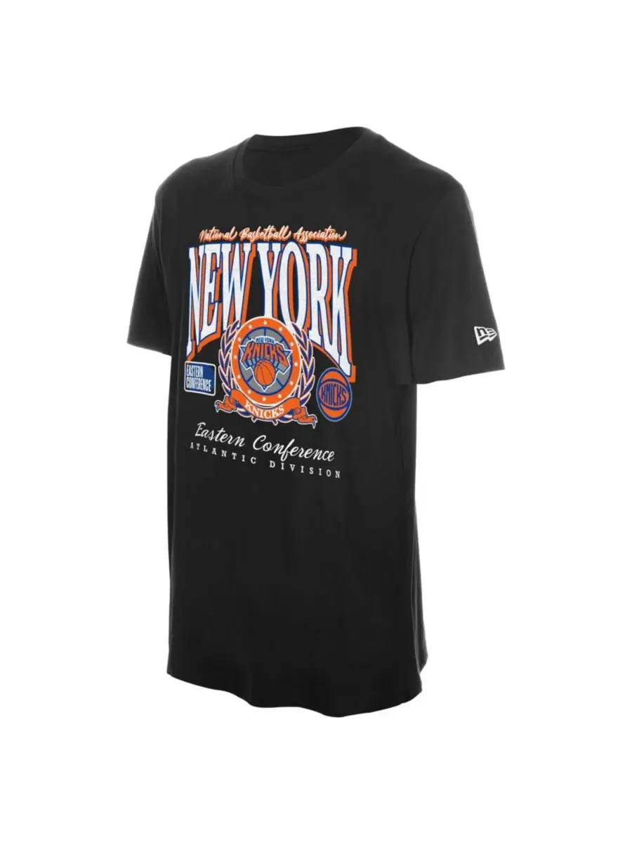 Футболка с принтом New York Knicks Classic Crest New Era — изображение 2 из 4, черный