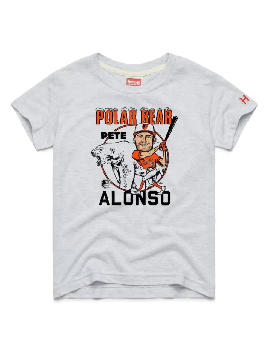 Футболка с принтом Pete Alonso Ash Baltimore Orioles Homage