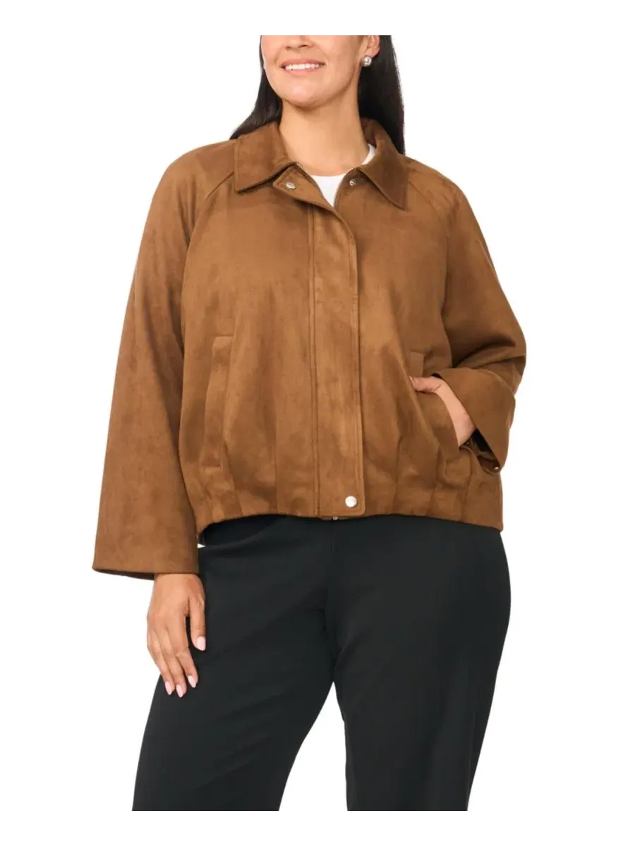 Жакет с рукавами реглан и имитацией замши, модель Raglan-Sleeve Faux-Suede Work Jacket Vince — изображение 4 из 8