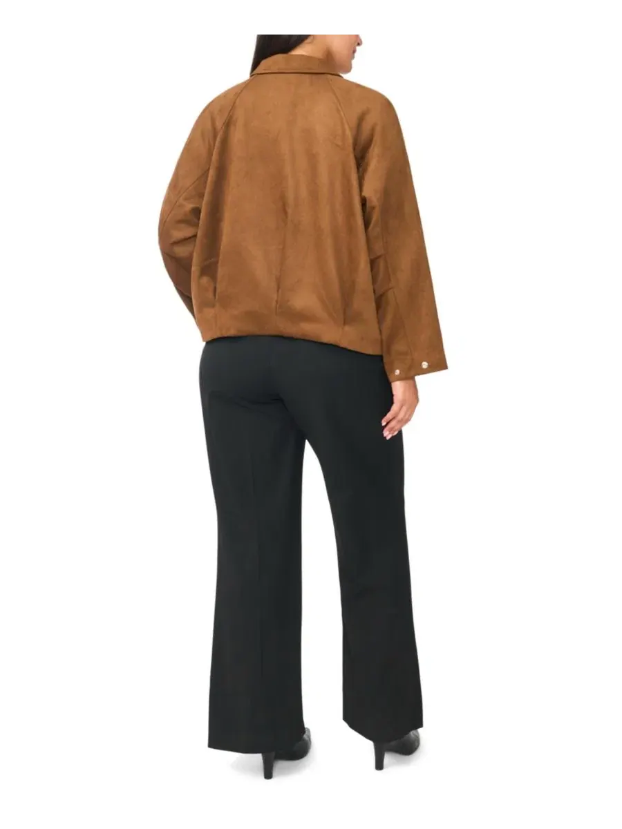 Жакет с рукавами реглан и имитацией замши, модель Raglan-Sleeve Faux-Suede Work Jacket Vince — изображение 5 из 8