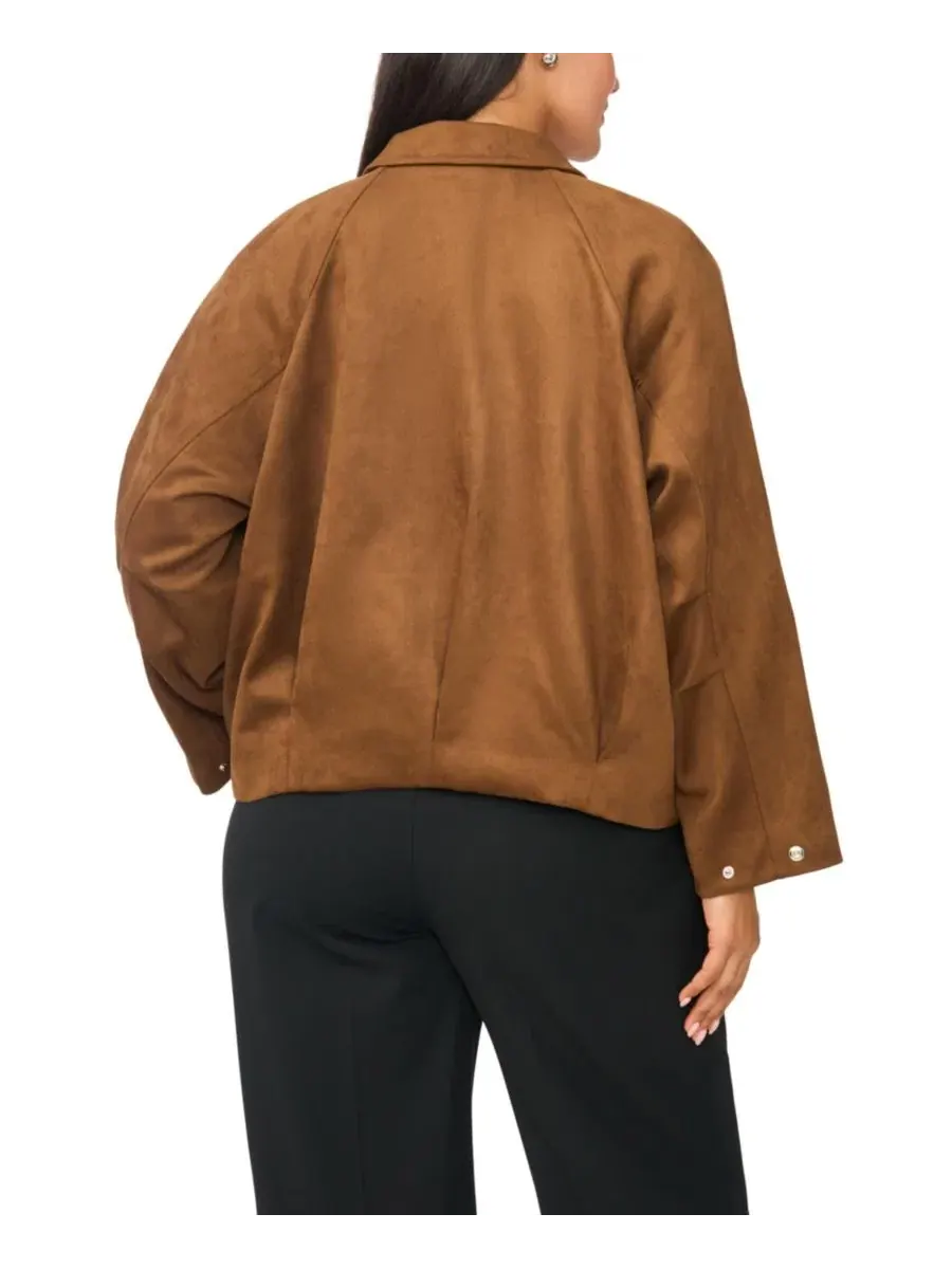 Жакет с рукавами реглан и имитацией замши, модель Raglan-Sleeve Faux-Suede Work Jacket Vince — изображение 8 из 8