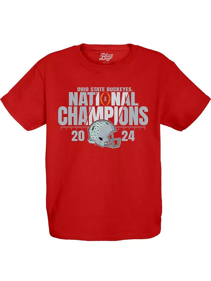 Футболка "Big Boys and Girls Scarlet Ohio State Buckeyes College Football Playoff 2024 National — изображение 2 из 3