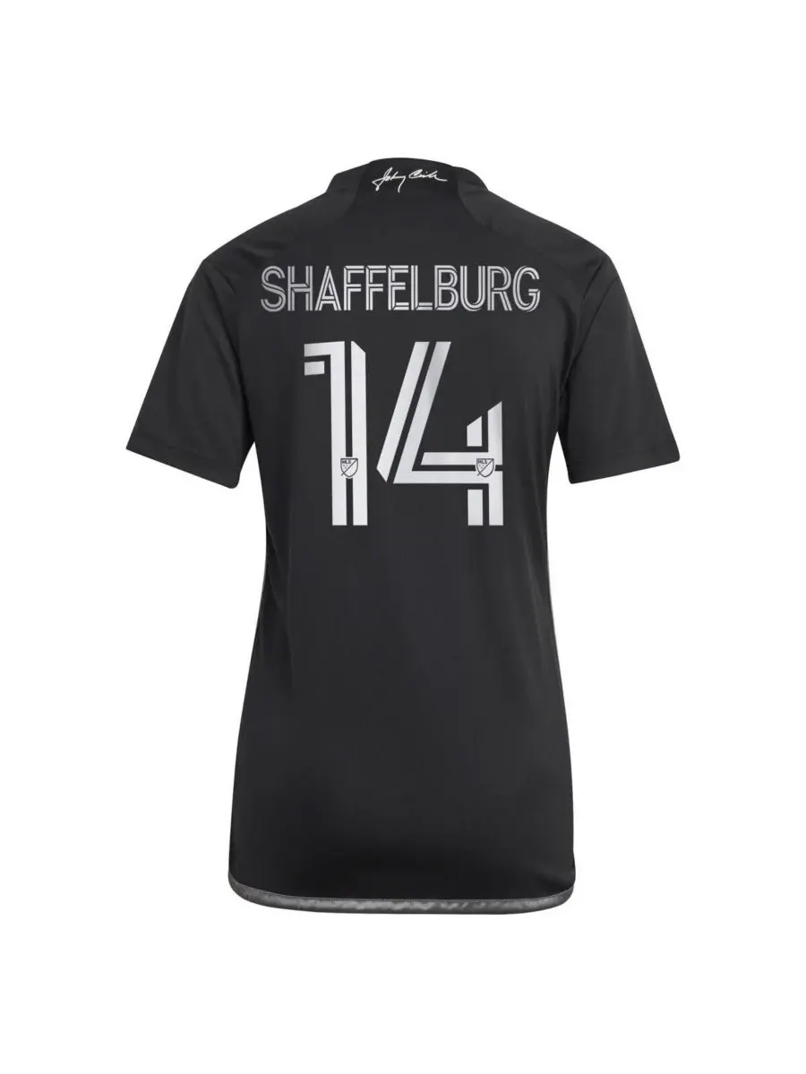 Adidas Женская черная футболка-реплика Jacob Shaffelburg Nashville SC 2024 Man In Black Kit Player — изображение 2 из 3