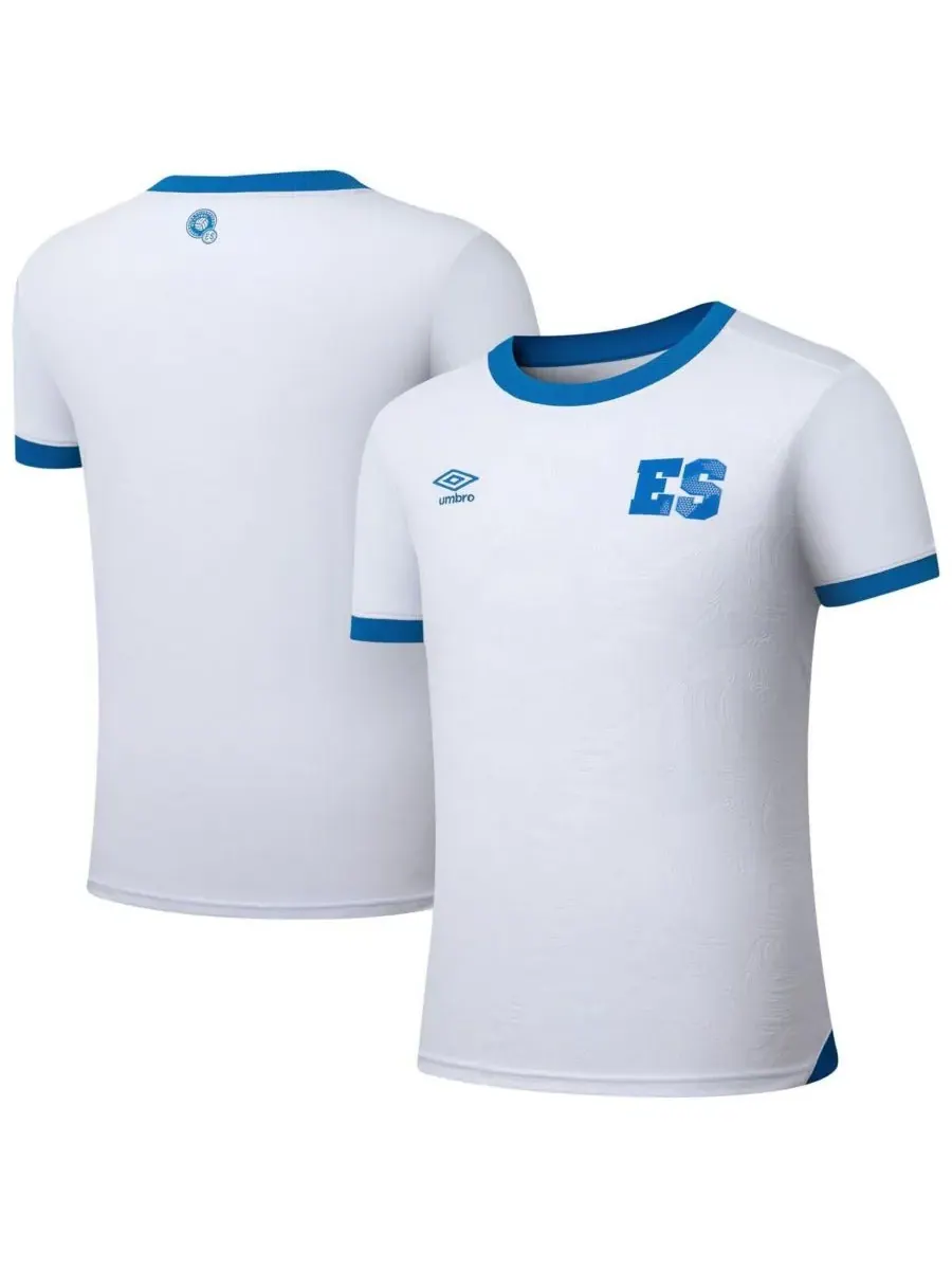 Umbro Детская белая выездная футболка сборной Сальвадора 2025 года (для мальчиков и девочек) — белый