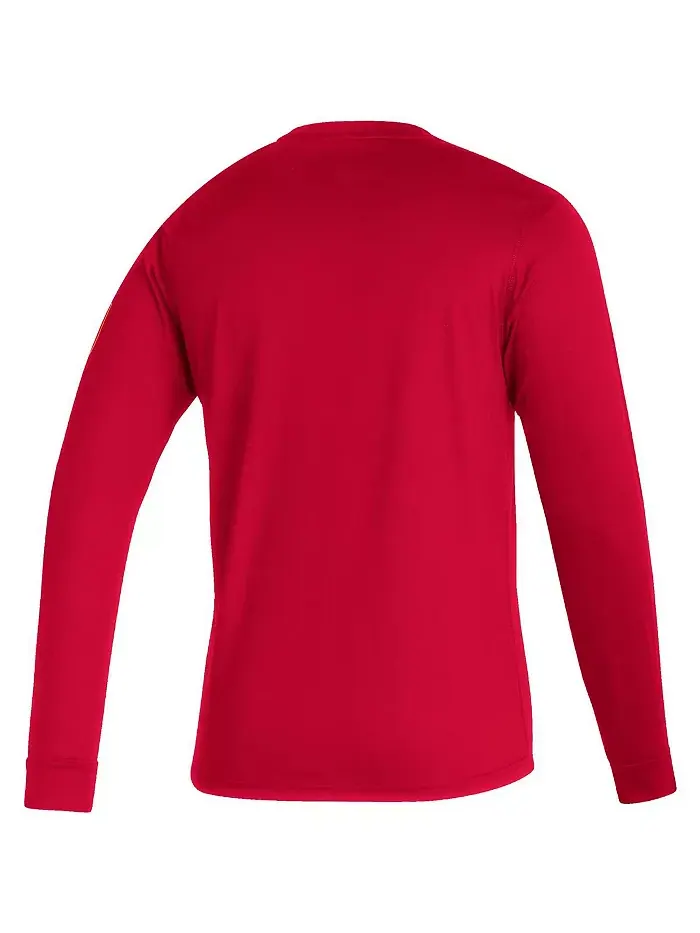 Мужская красная футболка Real Salt Lake Vintage Performance с длинным рукавом adidas — изображение 3 из 3