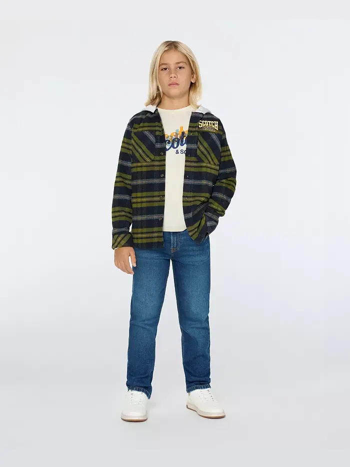 Куртка-рубашка с капюшоном Yarndye для больших мальчиков SCOTCH & SODA — изображение 2 из 7