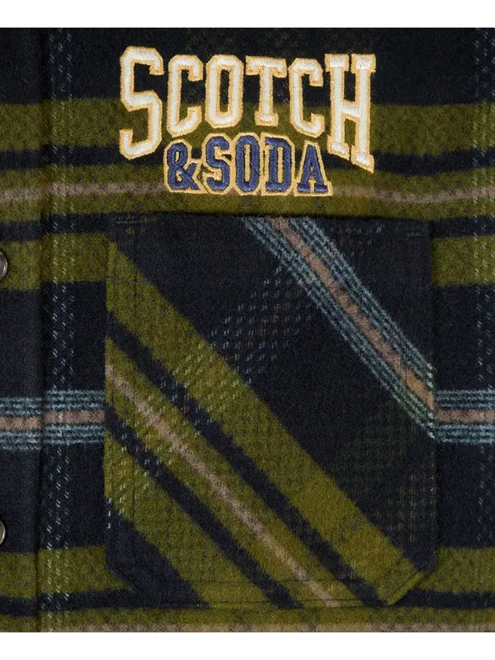 Куртка-рубашка с капюшоном Yarndye для больших мальчиков SCOTCH & SODA — изображение 5 из 7