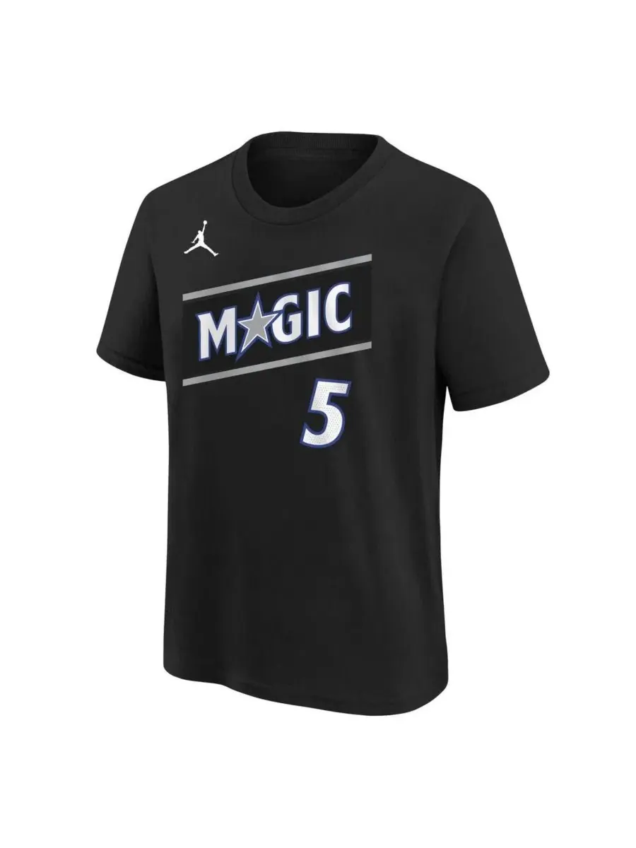 Футболка с длинным рукавом Paolo Banchero Black Orlando Magic Name & Number Statement Edition Jordan — изображение 2 из 3