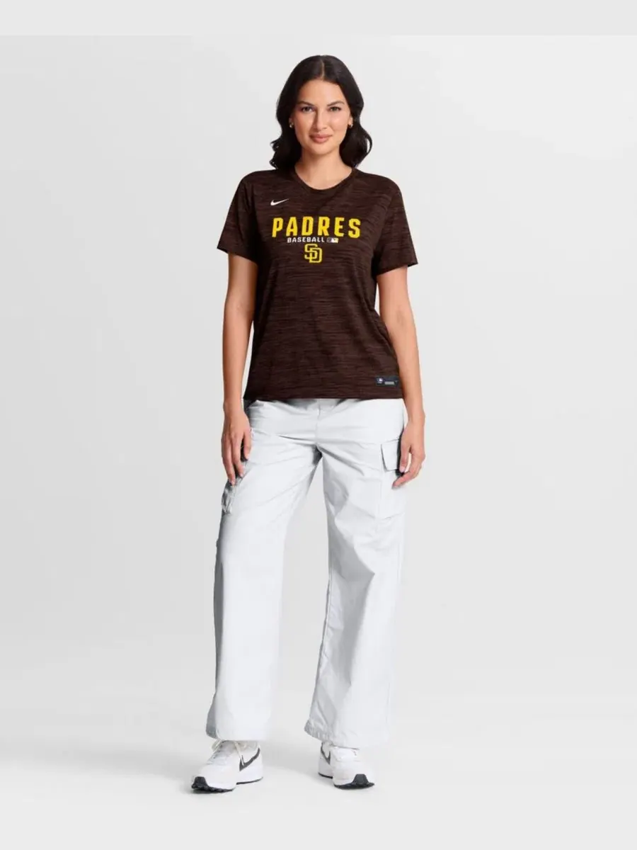 Футболка с кросс-дай принтом San Diego Padres Authentic Collection Velocity Dri-FIT Nike — изображение 5 из 5, коричневый