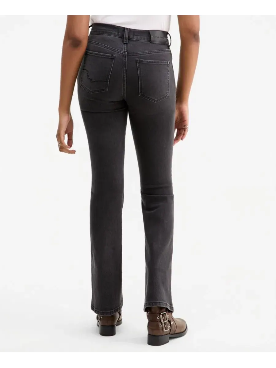 Джинсы клеш с высокой посадкой Double Knot Cotton Free People, Dark Horizon — изображение 2 из 4